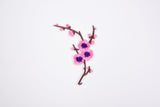 Cherry Blossom Patch (2 Pieces Pack) Iron on , Sew on, Embroidered patches. - G.k Fashion Fabrics