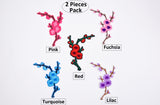 Cherry Blossom Patch (2 Pieces Pack) Iron on , Sew on, Embroidered patches. - G.k Fashion Fabrics
