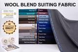 Wool Blend Suiting Fabric - 6427 - G.k Fashion Fabrics Suiting Fabric