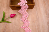 Mesh Floral Border Crochet Lace Border Trim with Handwork Beads and Sequins - GK- 1 - G.k Fashion Fabrics