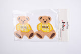 Teddy Bear Patch (2 Pieces Pack) Iron on , Sew on, Embroidered patches. - GK- 50 - G.k Fashion Fabrics