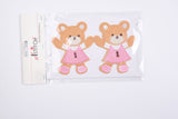 Teddy Bear Patch (2 Pieces Pack) Iron on , Sew on, Embroidered patches. - G.k Fashion Fabrics