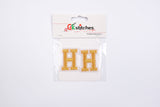Alphabet, Gold, Silver Letters Patch (2 Pieces Pack) Iron on , Sew on, Embroidered patches. - GK 53 - G.k Fashion Fabrics
