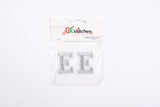 Alphabet, Gold, Silver Letters Patch (2 Pieces Pack) Iron on , Sew on, Embroidered patches. - GK 53 - G.k Fashion Fabrics