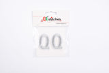 Alphabet, Gold, Silver Letters Patch (2 Pieces Pack) Iron on , Sew on, Embroidered patches. - GK 53 - G.k Fashion Fabrics