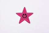 Stars Smiley Face Glitter (2 Pieces Pack) Iron on , Sew on, Embroidered patches. - GK 47 - G.k Fashion Fabrics