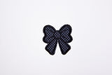 Classic Dots Bow Patch (2 Pieces Pack) Iron on , Sew on, Embroidered patches. GK- 48 - G.k Fashion Fabrics