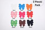 Classic Dots Bow Patch (2 Pieces Pack) Iron on , Sew on, Embroidered patches. GK- 48 - G.k Fashion Fabrics