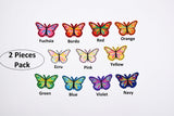 Butterfly Patch (2 Pieces Pack) Iron on , Sew on, Embroidered patches. - GK 55 - G.k Fashion Fabrics
