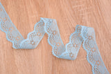 Thin Lace Border Fabric Ribbon Trim GK- 59 ( 5 Yards Pack) - Gkstitches