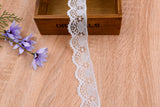 Thin Lace Border Fabric Ribbon Trim GK- 59 ( 5 Yards Pack) - Gkstitches