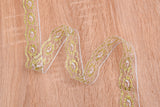 Thin Gold and Silver Lace Fabric Ribbon Trim GK- 61( 5 Yards Pack) - G.k Fashion Fabrics