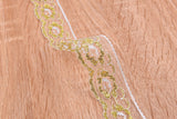 Thin Gold and Silver Lace Fabric Ribbon Trim GK- 61( 5 Yards Pack) - G.k Fashion Fabrics