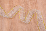 Thin Gold and Silver Lace Fabric Ribbon Trim GK- 61( 5 Yards Pack) - G.k Fashion Fabrics