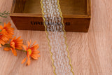 Thin Gold and Silver Lace Fabric Ribbon Trim GK- 61( 5 Yards Pack) - G.k Fashion Fabrics