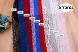 Thin Lace Fabric Ribbon Trim GK- 63 ( 5 Yards Pack) - G.k Fashion Fabrics