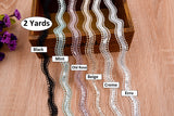 Wave Crochet Lace Trim with Sequins - GK- 70 - G.k Fashion Fabrics