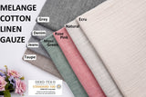 All Colors Pack Swatches - G.k Fashion Fabrics Mélange Cotton Linen Gauze Fabric / 10x10 cm/ All Colors Swatches Pack