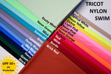 All Colors Pack Swatches - G.k Fashion Fabrics Tricot Matte UV Protective Nylon Swimwear / Sports Stretch Fabric / 10x10 cm/ All Colors Swatches Pack
