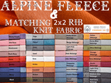 All Colors Pack Swatches - G.k Fashion Fabrics Alpine Fleece Plain Fabric With Matching Rib / 10x10 cm/ All Colors Swatches Pack