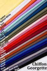 All Colors Pack Swatches - G.k Fashion Fabrics Chiffon Georgette Fabric / 10x10 cm/ All Colors Swatches Pack