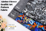 All Colors Pack Swatches Part 2 - G.k Fashion Fabrics Alpine Fleece Graffiti Art Print Fabric- 5007 / 10x10 cm/ All Colors Swatches Pack swatch