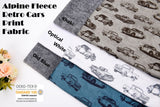 All Colors Pack Swatches Part 2 - G.k Fashion Fabrics Alpine Fleece Retro Cars Print Fabric - 5006 / 10x10 cm/ All Colors Swatches Pack swatch
