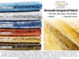 All Colors Pack Swatches Part 3 - G.k Fashion Fabrics Brocade Jacquard Fabric / 10x10 cm/ All Colors Swatches Pack