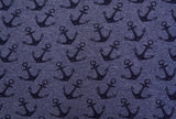 Alpine Fleece Anchor Print Fabric - G.k Fashion Fabrics fabric