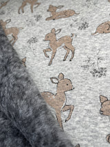Alpine Fleece Bambi Deer Print Fabric - G.k Fashion Fabrics fabric