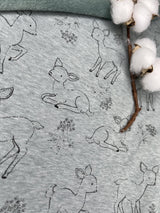 Alpine Fleece Bambi Deer Print Fabric - G.k Fashion Fabrics fabric