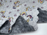 Alpine Fleece Colorful Unicorn Print Fabric - G.k Fashion Fabrics fabric