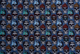 Alpine Fleece Cool Skull Print Fabric- 5008 - G.k Fashion Fabrics fabric