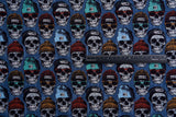 Alpine Fleece Cool Skull Print Fabric- 5008 - G.k Fashion Fabrics fabric