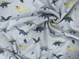 Alpine Fleece Dinosaur Print Fabric - G.k Fashion Fabrics fabric