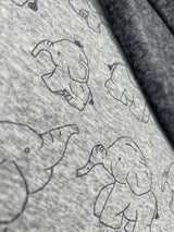 Alpine Fleece Elephants Print Fabric - G.k Fashion Fabrics fabric