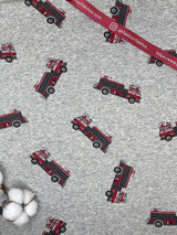 Alpine Fleece Fire Truck Print Fabric - G.k Fashion Fabrics fabric