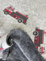 Alpine Fleece Fire Truck Print Fabric - G.k Fashion Fabrics fabric