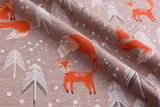 Alpine Fleece Fox in the forest Print Fabric - G.k Fashion Fabrics fabric