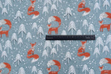 Alpine Fleece Fox in the forest Print Fabric - G.k Fashion Fabrics fabric
