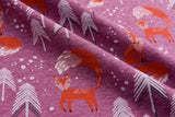 Alpine Fleece Fox in the forest Print Fabric - G.k Fashion Fabrics fabric