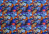 Alpine Fleece Graffiti Art Print Fabric- 5007 - G.k Fashion Fabrics fabric