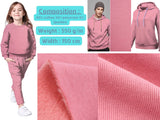 Alpine Fleece Plain Fabric With Matching Rib / Cotton sweatshirt fabric With Matching Rib - G.k Fashion Fabrics fabric