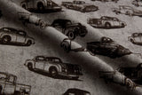 Alpine Fleece Retro Cars Print Fabric - 5006 - G.k Fashion Fabrics Khaki - 1553 / Price per Half Yard fabric