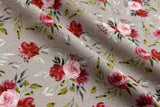 Alpine Fleece Roses Print Fabric- 5003 - G.k Fashion Fabrics fabric