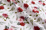 Alpine Fleece Roses Print Fabric- 5003 - G.k Fashion Fabrics fabric