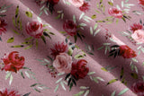 Alpine Fleece Roses Print Fabric- 5003 - G.k Fashion Fabrics fabric