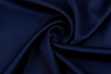 Back Crepe Marino Matt Satin Fabric Medium Weighted Soft 60" Wide / Medium Weighted Fabric - G.k Fashion Fabrics Navy / Price per Half Yard satin