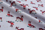 Bambi / Deer Print Cotton Flannel Fabric - G.k Fashion Fabrics