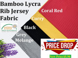 Bamboo Lycra Rib Jersey Fabric - G.k Fashion Fabrics